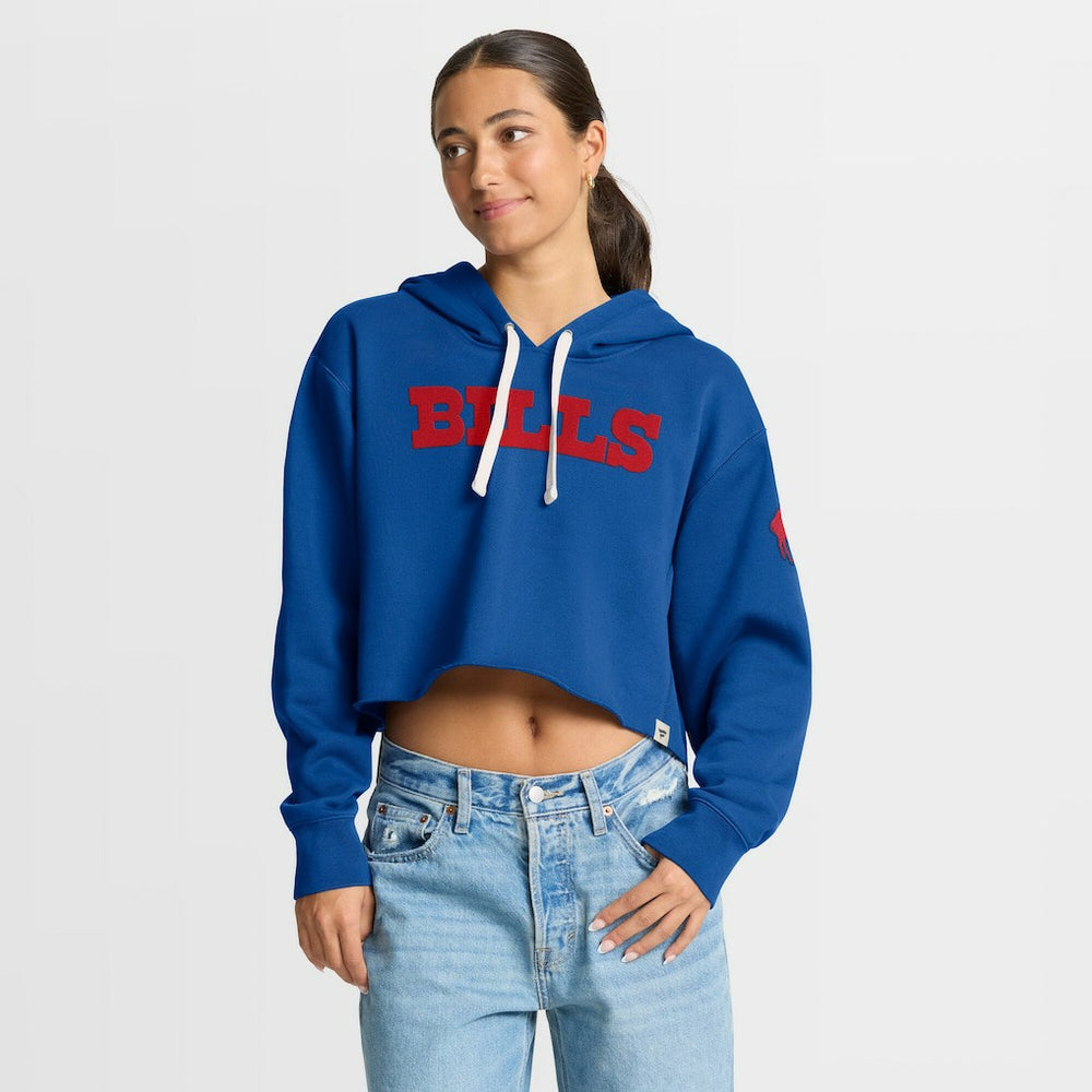 Buffalo Bills Women's Oversized Hometown Heritage Cropped Hoodie Royal