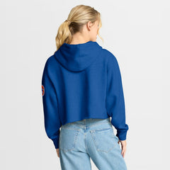 Denver Broncos Women's Oversized Hometown Heritage Cropped Hoodie Royal