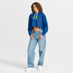 Seattle Seahawks Women's Oversized Hometown Heritage Cropped Hoodie Royal