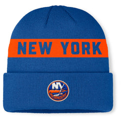 NHL New York Islanders Fanatics Authentic Pro Rink Cuffed Knit Hat - Royal