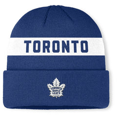 NHL Toronto Maple Leafs Fanatics Authentic Pro Rink Cuffed Knit Hat - Blue