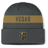 NHL Vegas Golden Knights Fanatics Authentic Pro Rink Cuffed Knit Hat - Gray