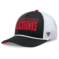 NHL Chicago Blackhawks Fanatics Authentic Pro Rink A-Frame Adjustable Hat - Black/White