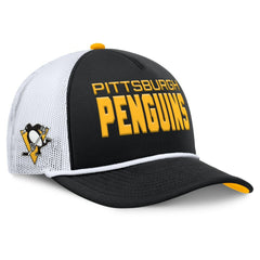 NHL Pittsburgh Penguins Fanatics Authentic Pro Rink A-Frame Adjustable Hat - Black/White