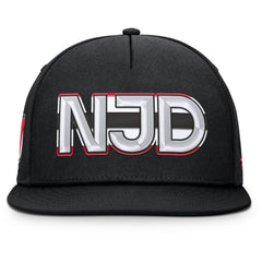 NHL New Jersey Devils Fanatics Authentic Pro Rink Team Code Snapback Hat - Black