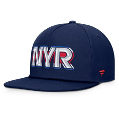 NHL New York Rangers Fanatics Authentic Pro Rink Team Code Snapback Hat - Navy
