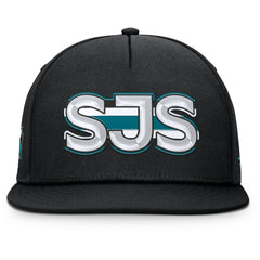 NHL San Jose Sharks Fanatics Authentic Pro Rink Team Code Snapback Hat - Black