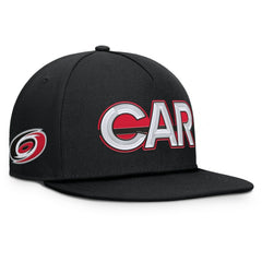NHL Carolina Hurricanes Fanatics Authentic Pro Rink Team Code Snapback Hat - Black