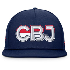 NHL Columbus Blue Jackets Fanatics Authentic Pro Rink Team Code Snapback Hat - Navy