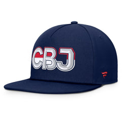 NHL Columbus Blue Jackets Fanatics Authentic Pro Rink Team Code Snapback Hat - Navy
