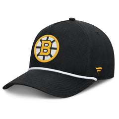 NHL Boston Bruins Fanatics Authentic Pro Rink Roper A-Frame Adjustable Hat - Black