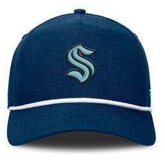 NHL Seattle Kraken Fanatics Authentic Pro Rink Roper A-Frame Adjustable Hat - Deep Sea Blue