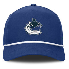 NHL Vancouver Canucks Fanatics Authentic Pro Rink Roper A-Frame Adjustable Hat - Blue