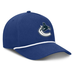 NHL Vancouver Canucks Fanatics Authentic Pro Rink Roper A-Frame Adjustable Hat - Blue