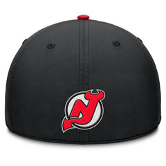 NHL New Jersey Devils Fanatics Authentic Pro Rink Team Code Flex Hat - Black/Red
