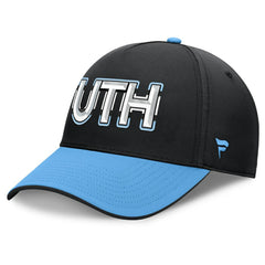 NHL Utah Mammoth Fanatics Authentic Pro Rink Team Code Flex Hat - Black/Light Blue