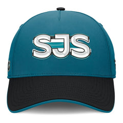 NHL San Jose Sharks Fanatics Authentic Pro Rink Team Code Flex Hat - Teal/Black