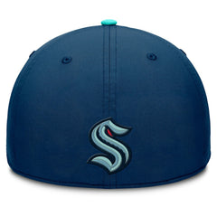 NHL Seattle Kraken Fanatics Authentic Pro Rink Team Code Flex Hat - Deep Sea Blue/Light Blue