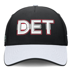 NHL Detroit Red Wings Fanatics Authentic Pro Rink Team Code Flex Hat - Black/White