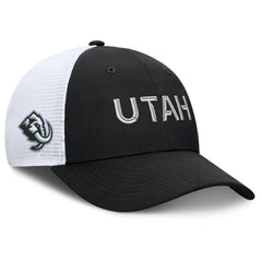 NHL Utah Mammoth Fanatics Authentic Pro Rink Lockup Adjustable Trucker Hat - Black/White