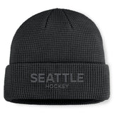 NHL Seattle Kraken Fanatics Authentic Pro Road Cuffed Knit Hat - Black