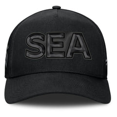 NHL Seattle Kraken Fanatics Authentic Pro Road Team Code Trucker Adjustable Hat - Black