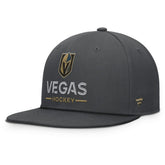 NHL Vegas Golden Knights Fanatics Authentic Pro Rink Lockup Snapback Hat - Charcoal