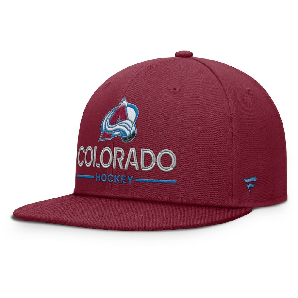 NHL Colorado Avalanche Fanatics Authentic Pro Rink Lockup Snapback Hat - Burgundy