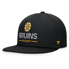 NHL Boston Bruins Fanatics Authentic Pro Rink Lockup Snapback Hat - Black