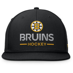 NHL Boston Bruins Fanatics Authentic Pro Rink Lockup Snapback Hat - Black