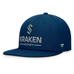 NHL Seattle Kraken Fanatics Authentic Pro Rink Lockup Snapback Hat - Deep Sea Blue
