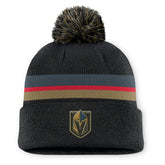 NHL Vegas Golden Knights Fanatics Authentic Pro Rink Cuffed Knit Hat with Pom - Charcoal