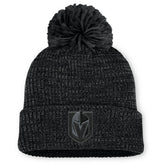 NHL Vegas Golden Knights Fanatics Women's Authentic Pro Road Cuffed Knit Hat with Pom - Black