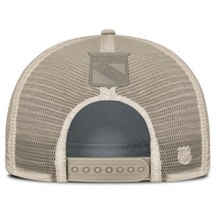 NHL New York Rangers Fanatics Women's Authentic Pro Road Trucker Adjustable Hat - Tan