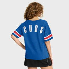 Chicago Cubs Fanatics Women's Curl Route T-Shirt - Royal T-shirts