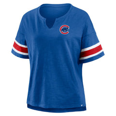 Chicago Cubs Fanatics Women's Curl Route T-Shirt - Royal T-shirts