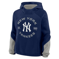 New York Yankees Fanatics Women's Oversized Time to Win Pullover Hoodie - Navy Hoodies