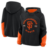 San Francisco Giants Fanatics Women's Oversized Time to Win Pullover Hoodie - Black Hoodies