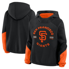 San Francisco Giants Fanatics Women's Oversized Time to Win Pullover Hoodie - Black Hoodies