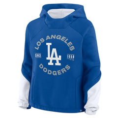 Los Angeles Dodgers Fanatics Women's Oversized Time to Win Pullover Hoodie - Royal Hoodies