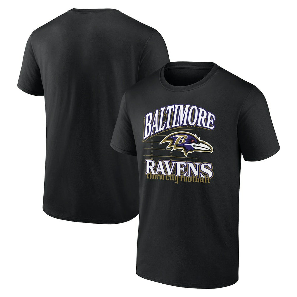 Baltimore Ravens Retro Gridiron T-Shirt Black
