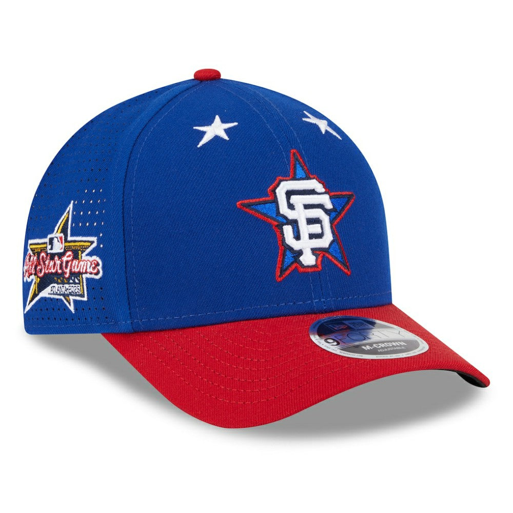San Francisco Giants New Era 2025 MLB All-Star Game Workout 9FORTY M-Crown Adjustable Hat - Blue/Red Hats