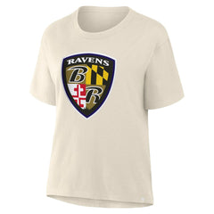 Baltimore Ravens Women's Dove Legacy T-Shirt Cream