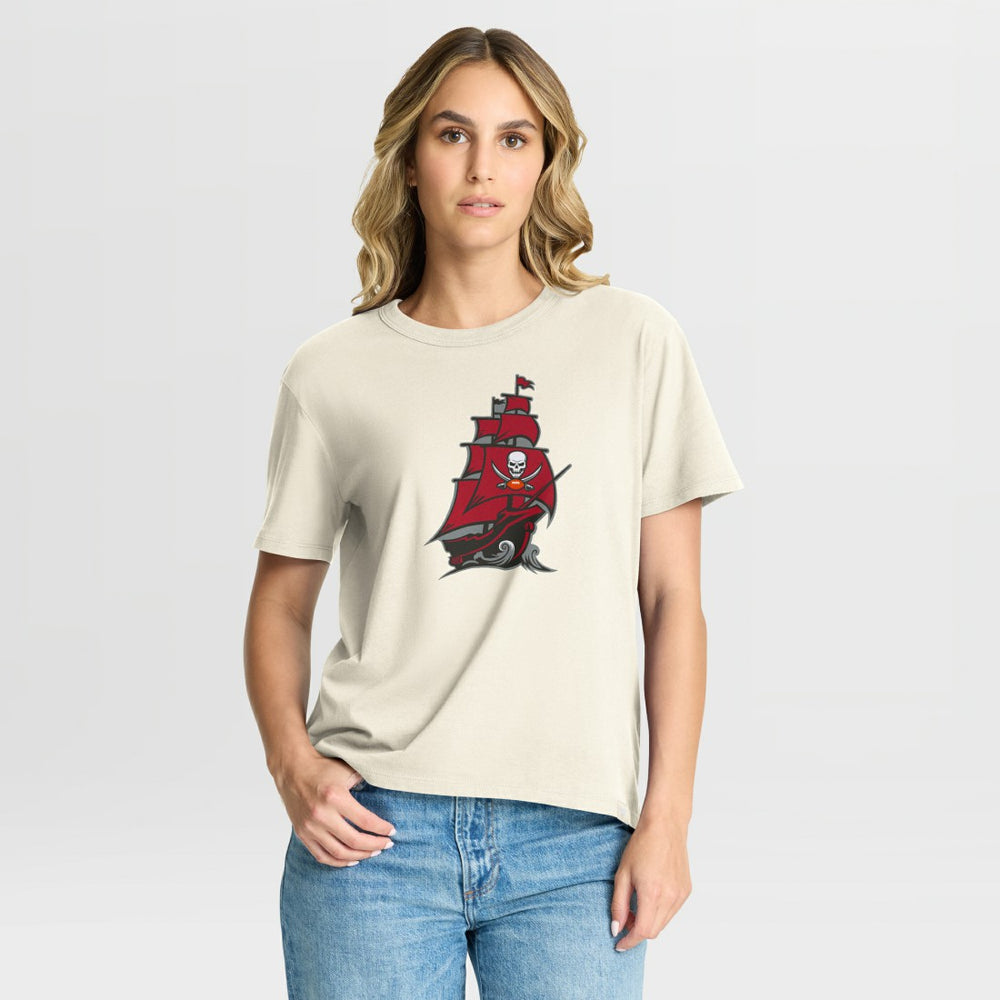 Tampa Bay Buccaneers Women's Dove Legacy T-Shirt Cream