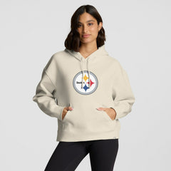 Pittsburgh Steelers Women's Dove Legacy Pullover Hoodie Cream