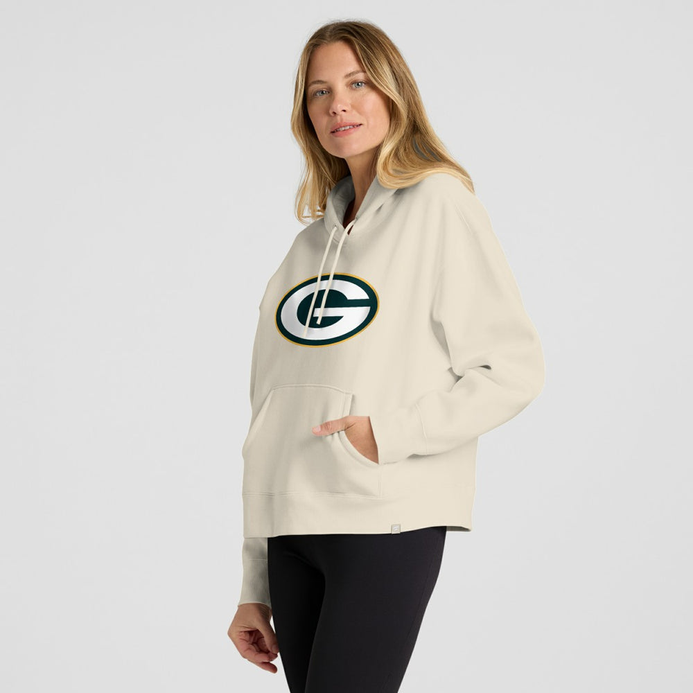 Green Bay Packers Women's Dove Legacy Pullover Hoodie Cream