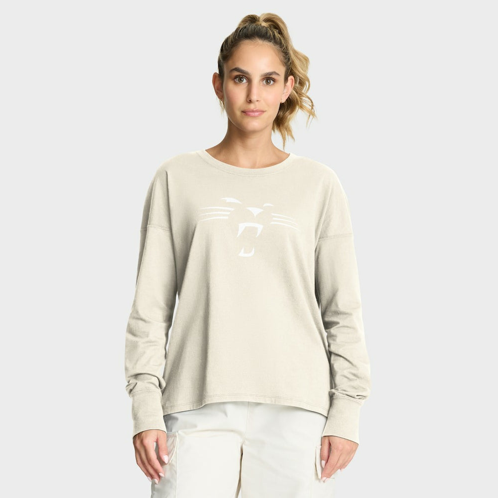 Carolina Panthers Women's Dove Legacy Long Sleeve T-Shirt Cream