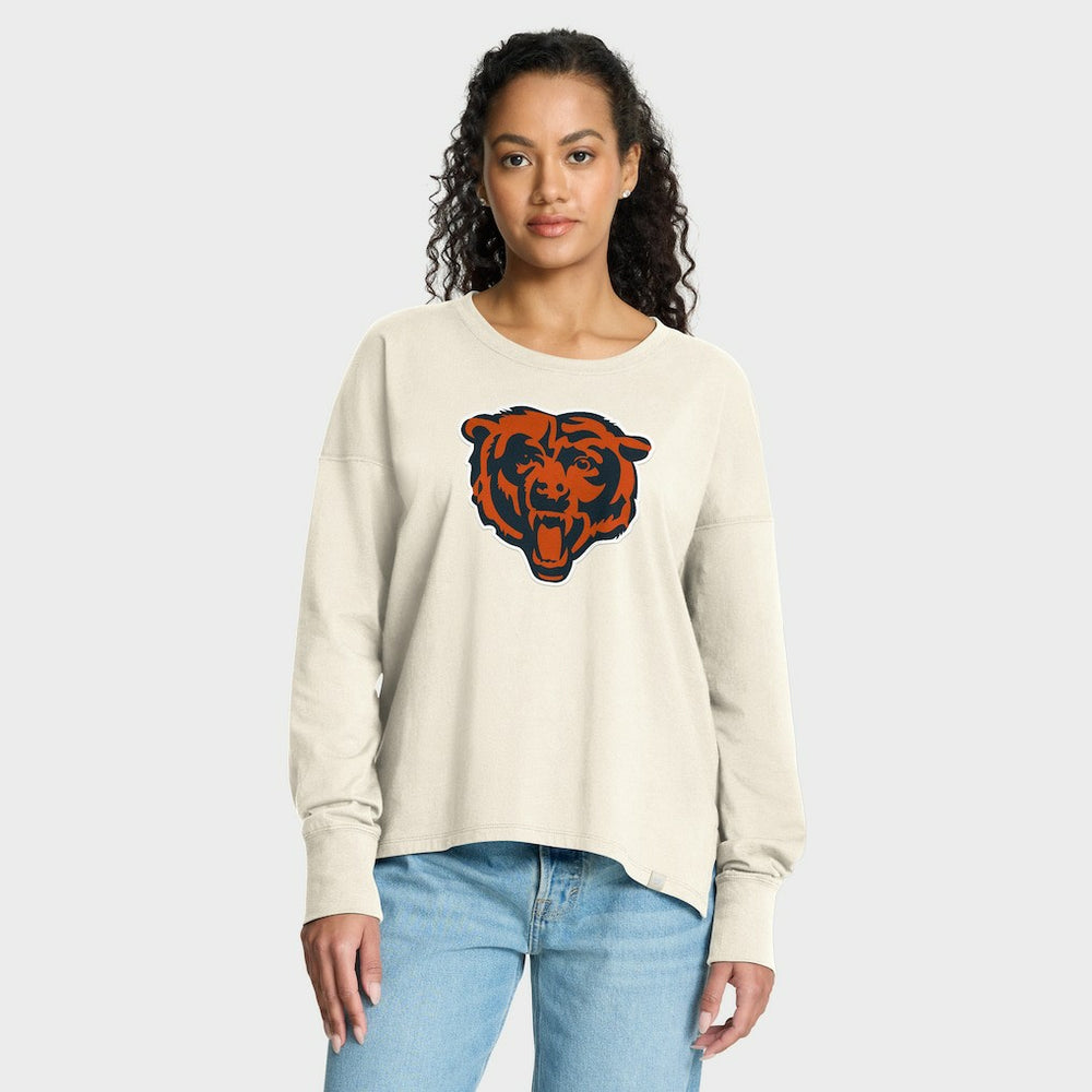 Chicago Bears Women's Dove Legacy Long Sleeve T-Shirt Cream
