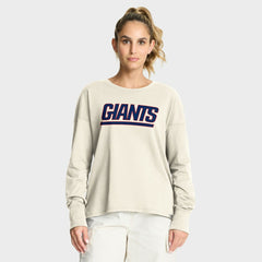 New York Giants Women's Dove Legacy Long Sleeve T-Shirt Cream