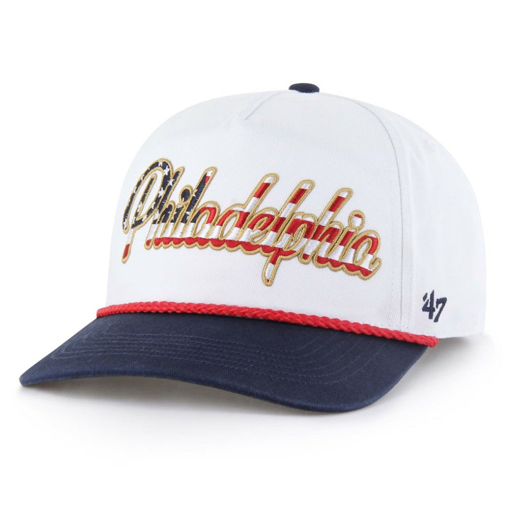 Philadelphia Phillies '47 Patriotic Overhand Hitch Adjustable Hat - White Hats